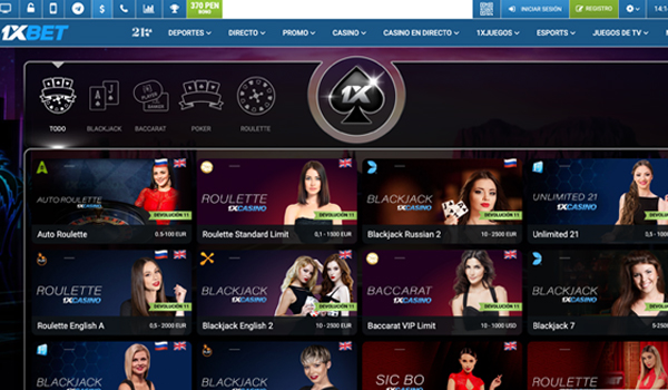 1xbet live casino