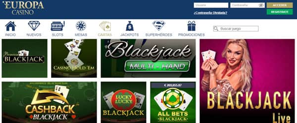 europa casino blackjack