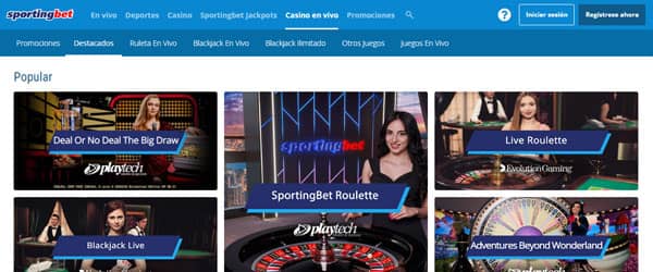 sportingbet casino live