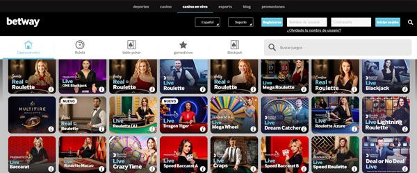 casino en directo betway