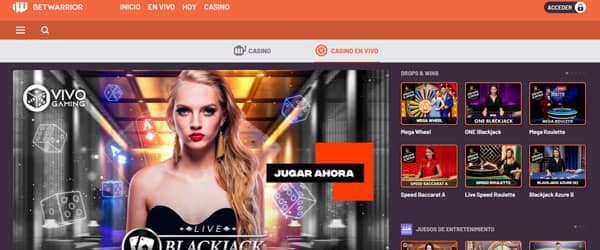betwarrior casino live