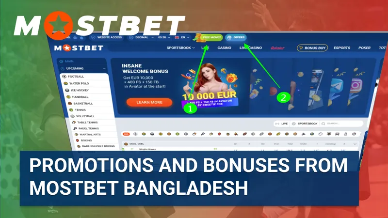 বাংলাদেশে সব Mostbet বোনাস এবং প্রোমোকোড