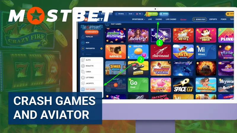 বাংলাদেশে Mostbet-এ ক্র্যাশ গেমের বিভিন্নতা